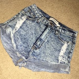 TOBI HIGH WAISTED JEAN SHORTS